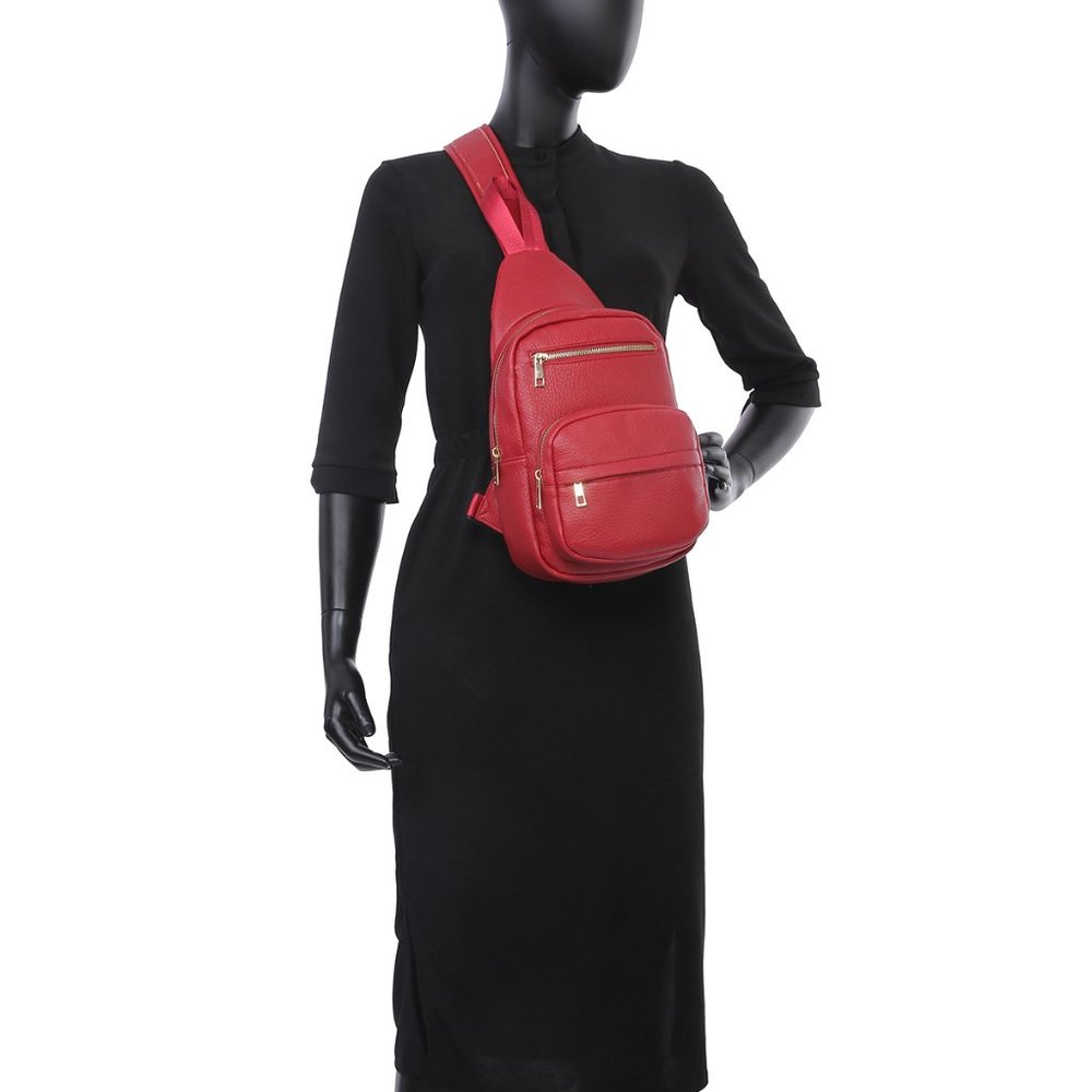 Faux Leather Sling Bag by Luxie Collection; Brand Spank from DMM St Louis